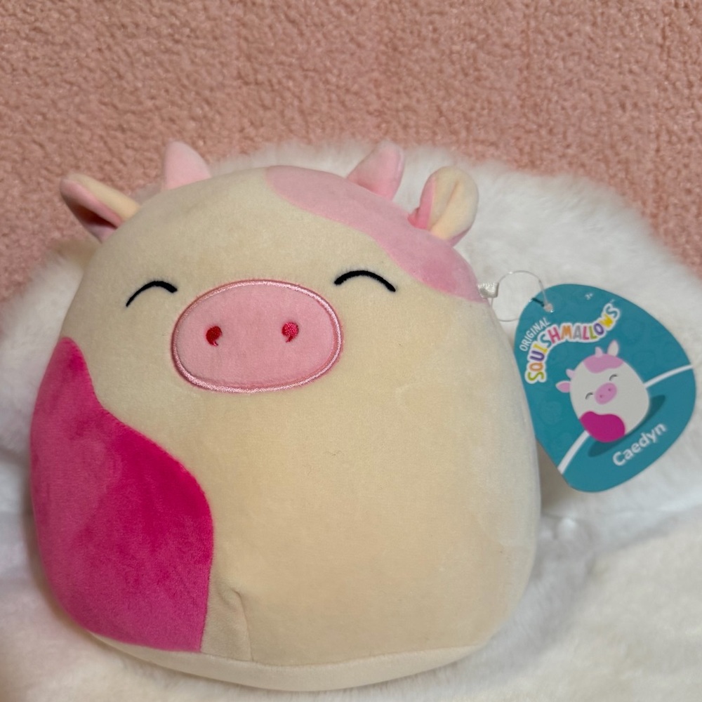 Squishmallows Caedyn Cow Plush, 8in